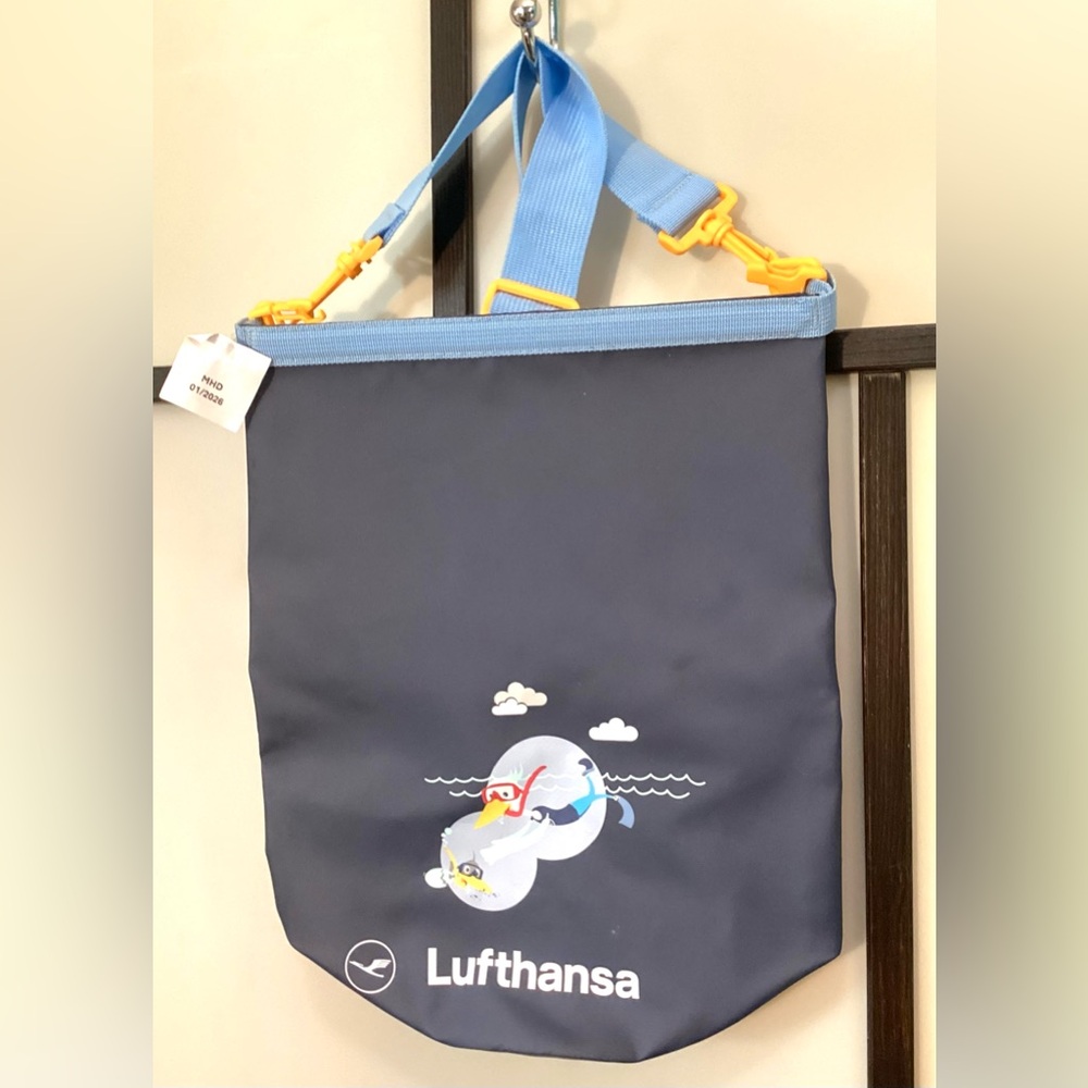 NEW Lufthansa small waterproof dry bag/backpack